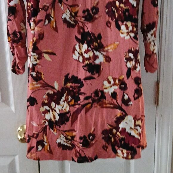 New Directions floral print button down hi low tunic blouse  Sz M NWOT - Picture 5 of 7
